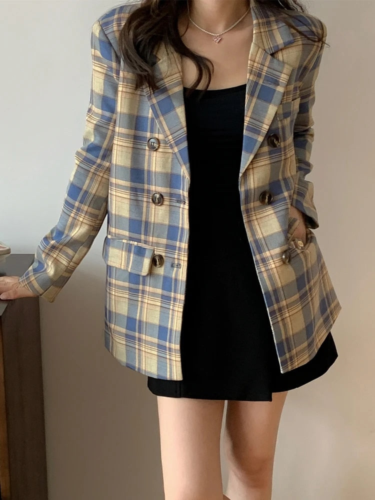 Maury - Vintage Geruite Oversized blazer