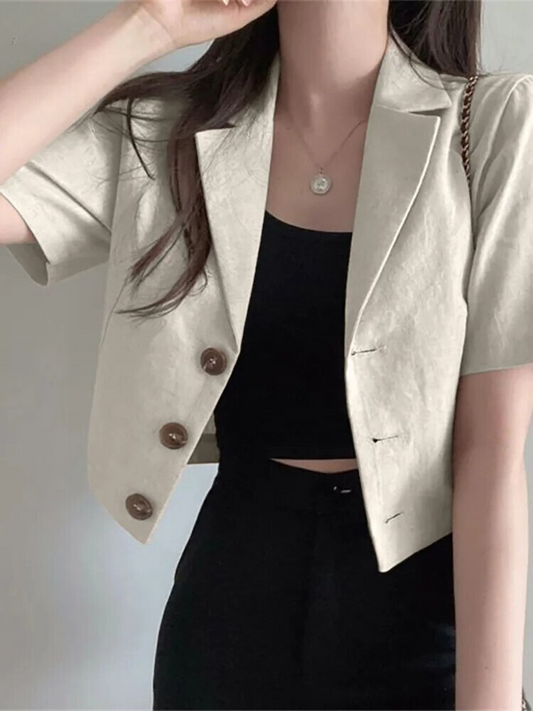 Ethel  - Zomerse Chic Katoenen Blazer